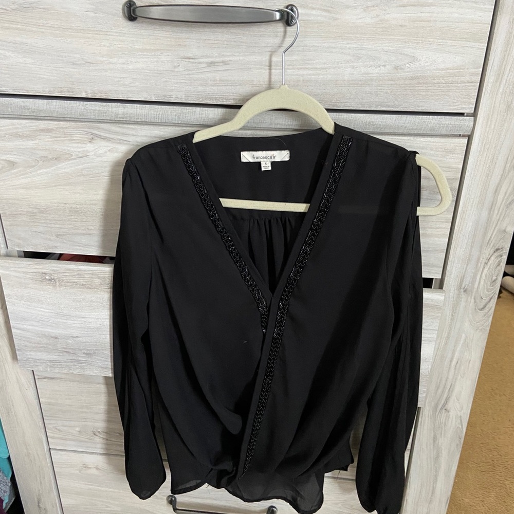 Black beaded blouse